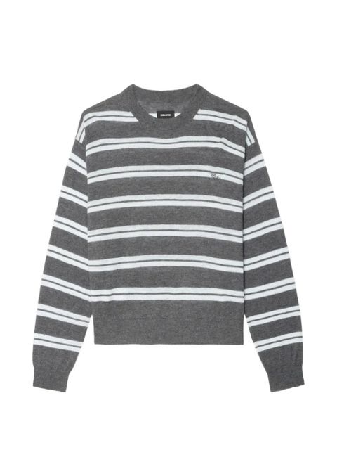Zadig&Voltaire striped swapy sweater - Grey - zdjęcie produktu nr 1
