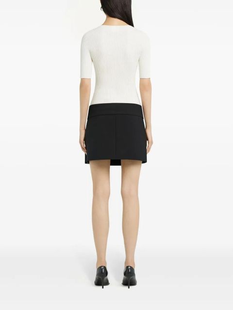 Courrèges ribbed-knit top - White