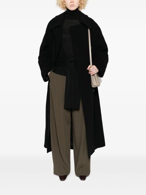 TOTEME double-breasted buttoned coat - Black