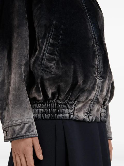 Marni washed zip-up bomber jacket - Black - zdjęcie produktu nr 2