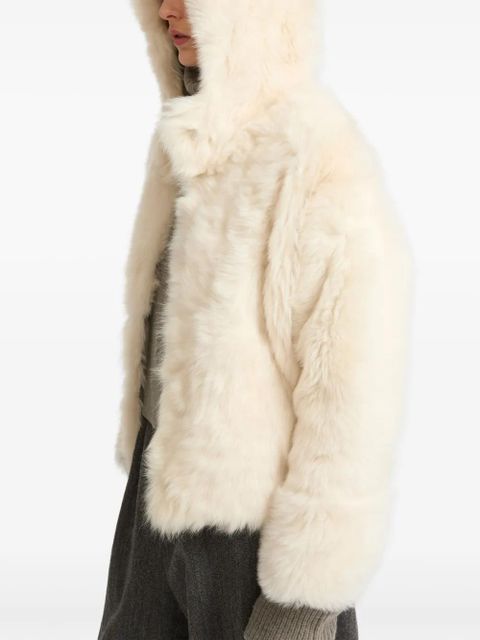 Yves Salomon shearling jacket - White