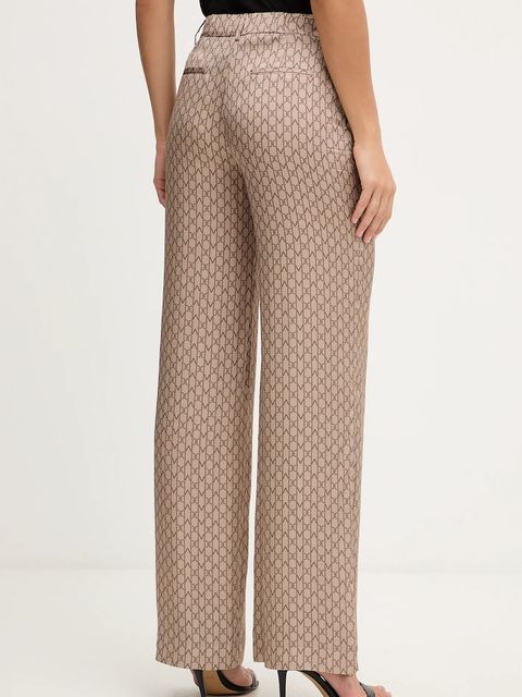 Marciano by Guess spodnie LOREDANA damskie kolor brązowy proste medium waist 5YGB24 7298A