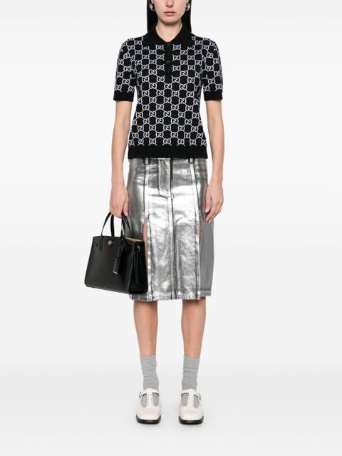 Gucci reversible GG-jacquard polo top - Black - zdjęcie produktu nr 2