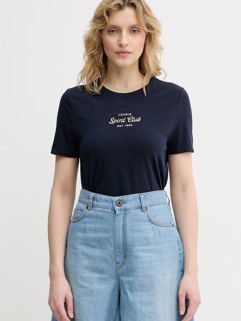 United Colors of Benetton t-shirt damski bawełniany z elastanem - zdjęcie produktu nr 2