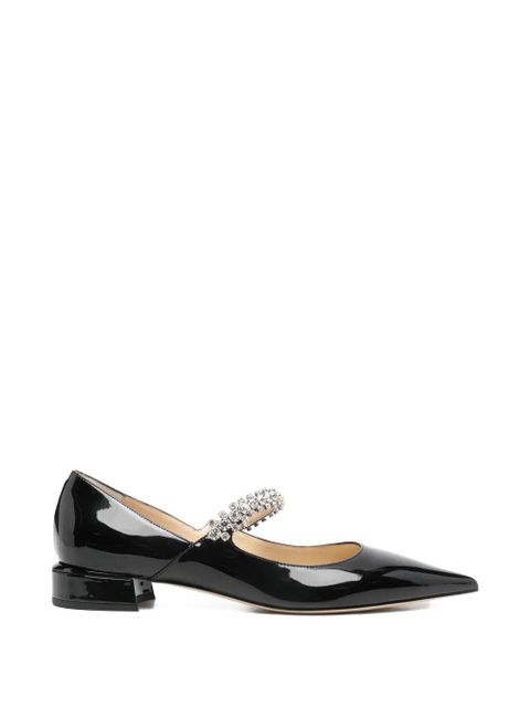 Jimmy Choo Bing crystal-embellished flat pumps - Black - zdjęcie produktu nr 1