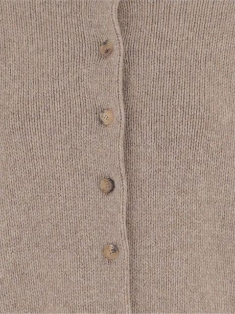 KHAITE Nelya ribbed cardigan - Neutrals - zdjęcie produktu nr 2