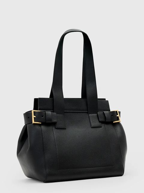 AllSaints torebka skórzana PEREZ kolor czarny W392XD