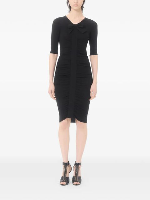 Valentino Garavani bow ruching knitted mini dress - Black - zdjęcie produktu nr 2