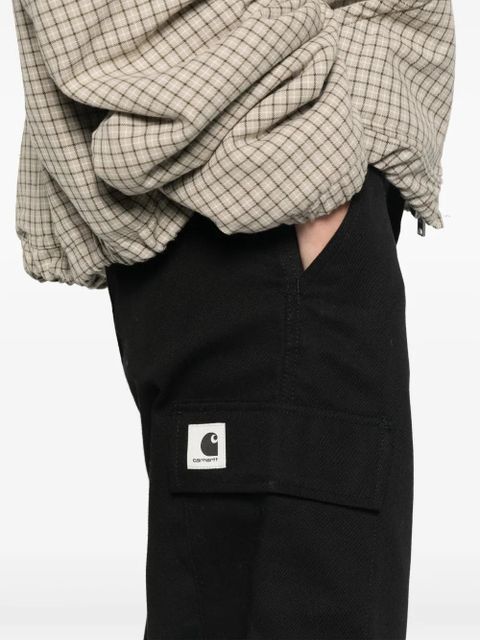 Carhartt WIP logo-patch straight trousers - Black