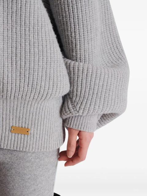 Balmain turtleneck ribbed jumper - Grey