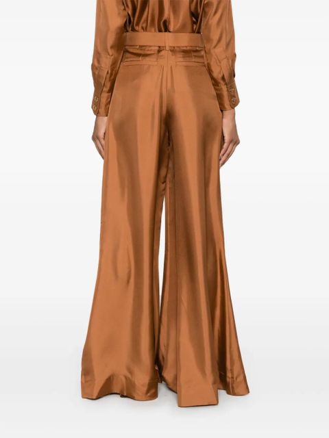ZIMMERMANN Illustration Double Tuck trousers - Brown