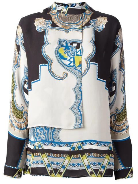 ETRO mixed print blouse - Neutrals - zdjęcie produktu nr 1