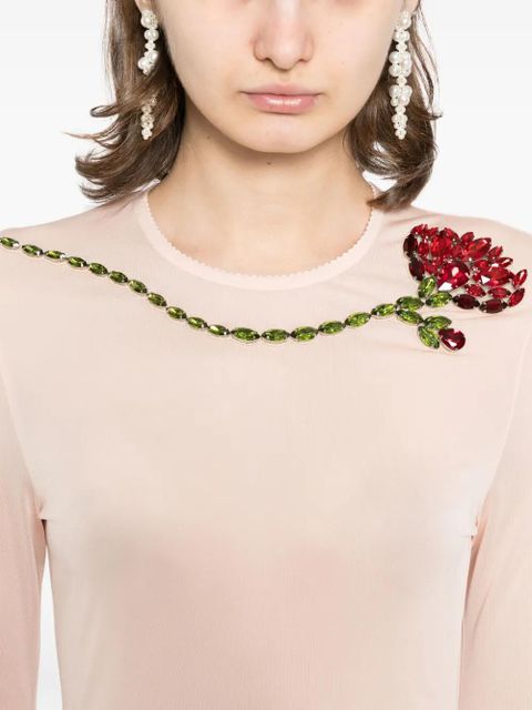 Simone Rocha ballet mesh column dress - Orange