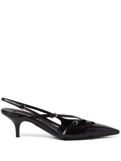 Miu Miu 55mm buckle-embellished slingblack pumps - zdjęcie produktu nr 1