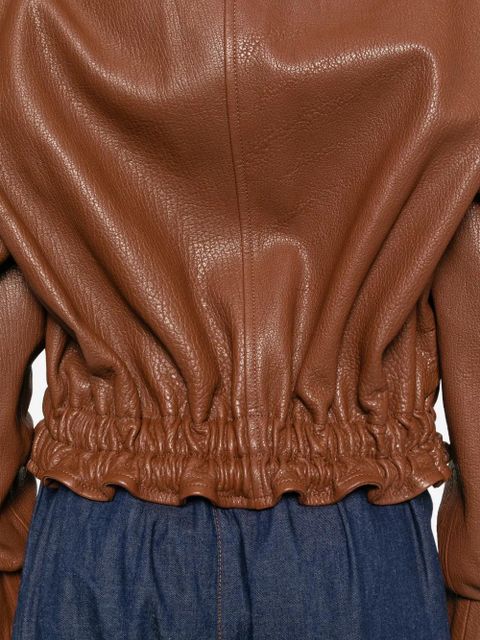 ducie Frankie pebbled leather jacket - Brown