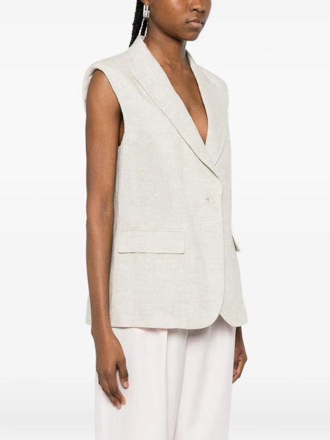 TWINSET flap-pocket single-breasted gilet - Neutrals