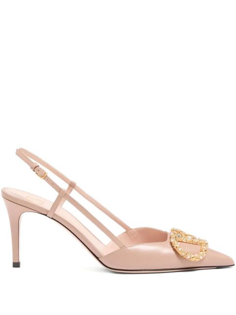 Valentino Garavani 80mm VLogo Signature slingback pumps - Pink - zdjęcie produktu nr 1