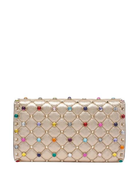 Valentino Garavani Rockstud Spike jewel-embellished pochette - Neutrals - zdjęcie produktu nr 2
