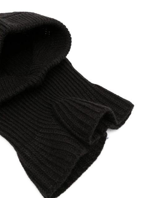 LEMAIRE round-neck ribbed balaclava - Black - zdjęcie produktu nr 2