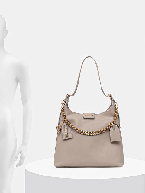 Marciano by Guess torebka skórzana kolor beżowy 5YGZ05 7330A