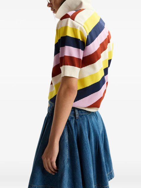 Essentiel Antwerp Jollow striped polo top - Neutrals