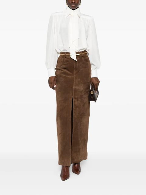 Chloé lace-collar shirt - Neutrals