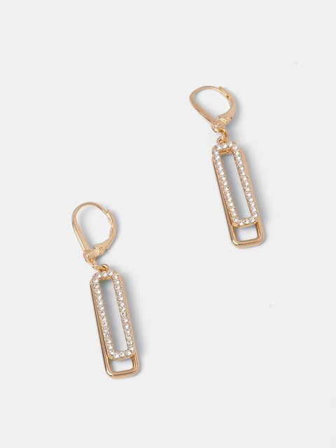 DKNY kolczyki damskie metalowe z cyrkonią - zdjęcie produktu nr 2