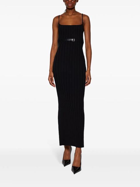 Alexander Wang belted ribbed-knit dress - Black - zdjęcie produktu nr 2
