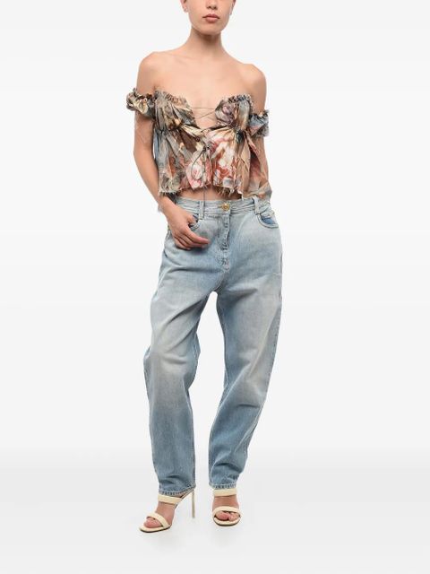 Balmain printed lace-up top - Multicolour - zdjęcie produktu nr 2