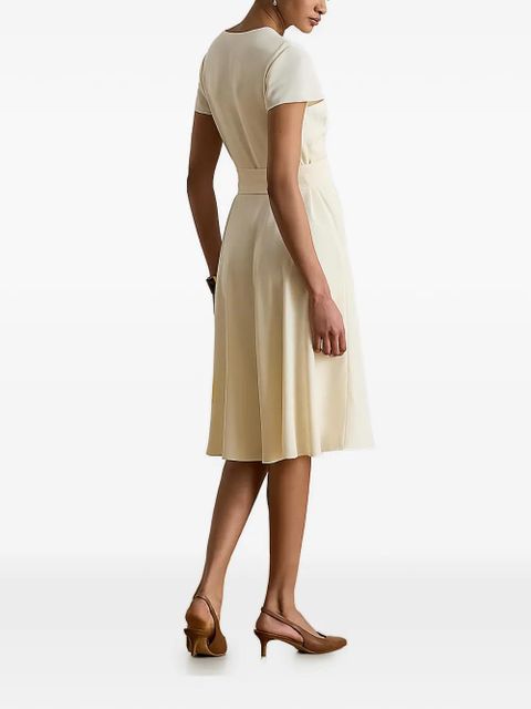 Lauren Ralph Lauren belted wrap dress - Neutrals
