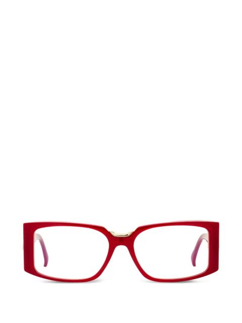 Max Mara Eyewear rectangle sculpted glasses - Red - zdjęcie produktu nr 1