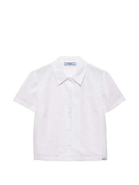 Prada short-sleeved linen muslin shirt - White - zdjęcie produktu nr 1