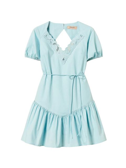 TWINSET embroidered midi dress - Blue - zdjęcie produktu nr 1