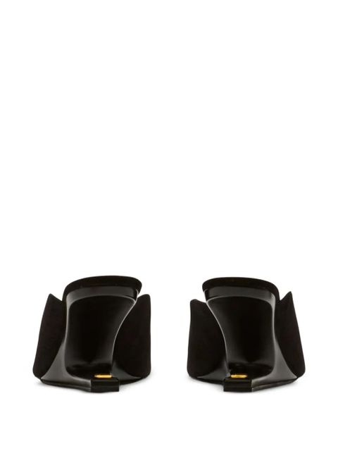 Balmain open-toe suede mule sandals - Black
