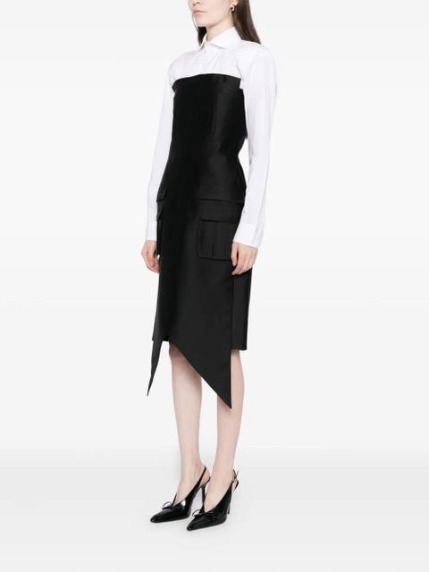 SHUSHU/TONG asymmetric-hem dress - Black