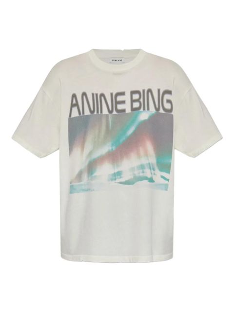 ANINE BING graphic-print T-shirt - Neutrals