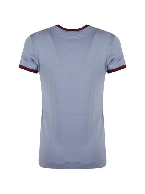 Prada logo-plaque short-sleeve T-shirt - Blue - zdjęcie produktu nr 2