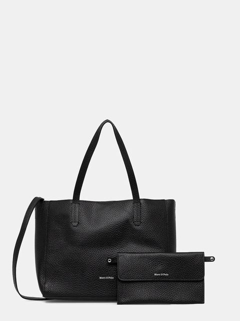 Marc O'Polo torebka skórzana kolor czarny 50819650202109 - zdjęcie produktu nr 1