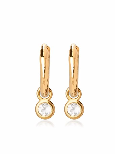 Monica Vinader mini gem huggie earrings - Gold - zdjęcie produktu nr 1