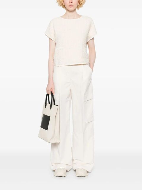 Moncler tweed T-shirt - Neutrals - zdjęcie produktu nr 2