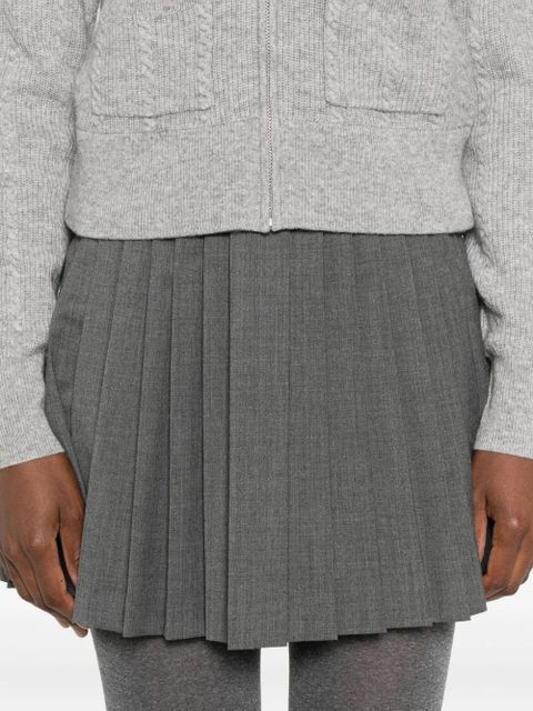 SANDRO pleated buckle skorts - Grey