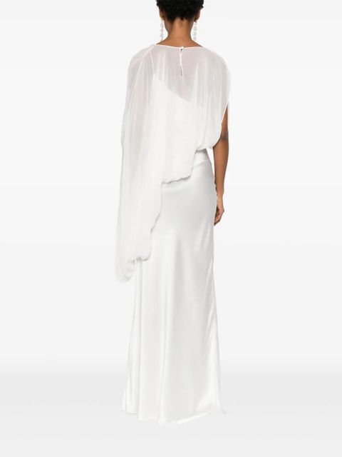 Christopher Esber Cumulus draped gown - White