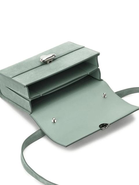 Savette Symmetry 19 clasp-fastening suede cross body bag - Green