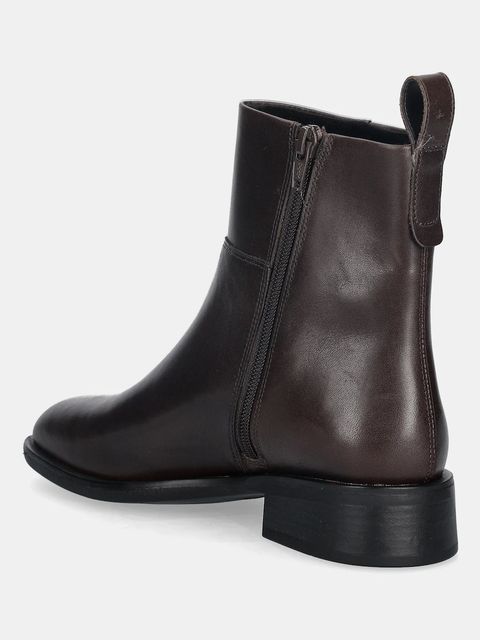 Vagabond Shoemakers botki skórzane SHEILA damskie kolor brązowy na płaskim obcasie 5835-001-35