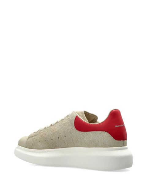 Alexander McQueen Oversized lace-up suede sneakers - Neutrals