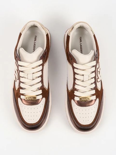 Karl Lagerfeld sneakersy KOURTNEY damskie kolor brązowy KL63025