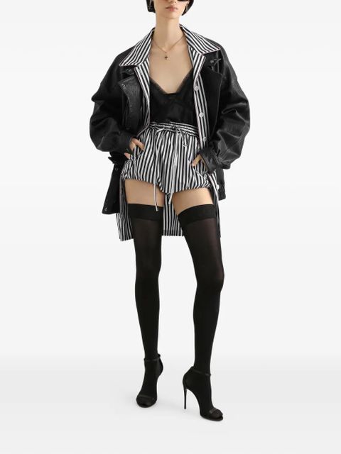 Dolce & Gabbana striped drawstring-fastening shorts - White - zdjęcie produktu nr 2