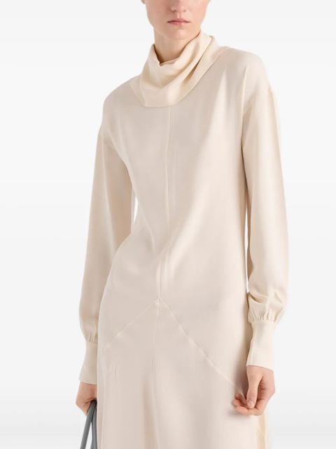 Prada silk midi dress - Neutrals