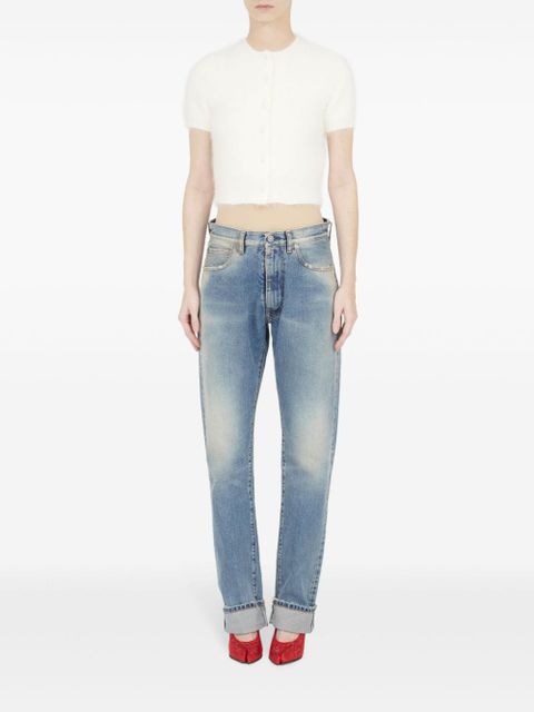 Maison Margiela short-sleeve cropped cardigan - White - zdjęcie produktu nr 2