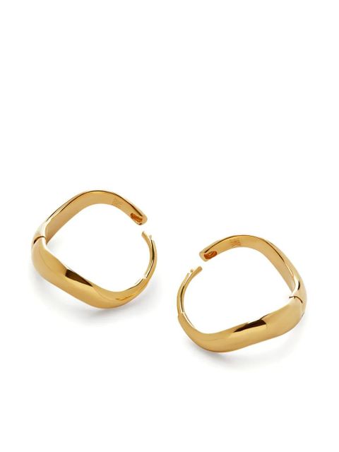 Monica Vinader Swirl polished-finish hoops - Gold